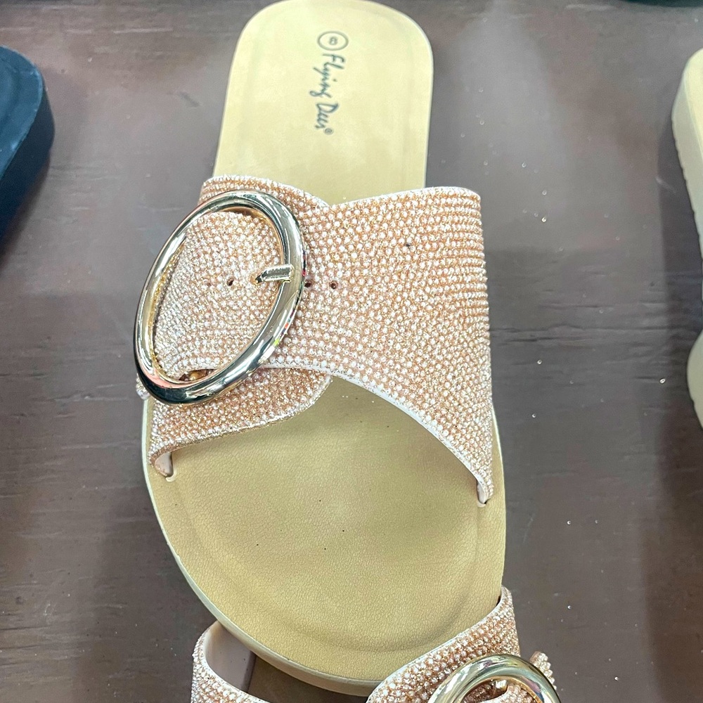 Rose Gold bling sandals
